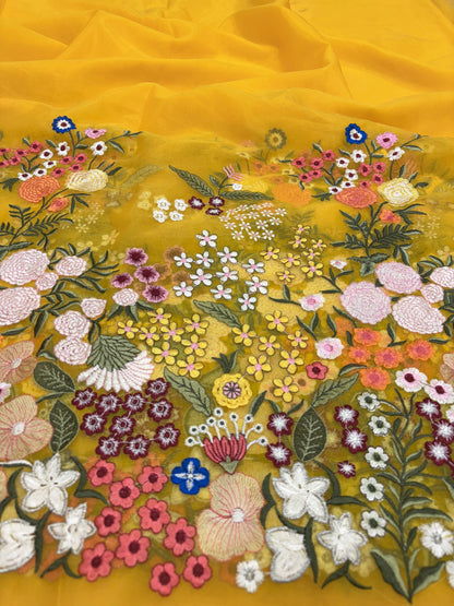 Organza Pannel Embroidery (Colors Available)