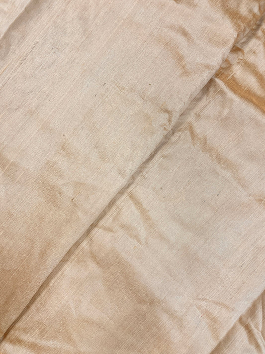 Classic Eye Catching Beige Pure Raw Silk Fabric