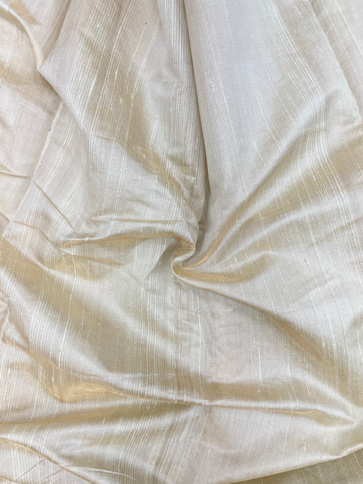 Adorable Pretty Minimal Cream Off White Color Pure Raw Silk Fabric