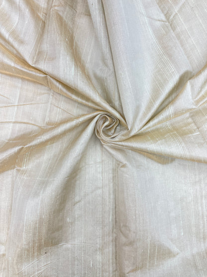 Adorable Pretty Minimal Cream Off White Color Pure Raw Silk Fabric