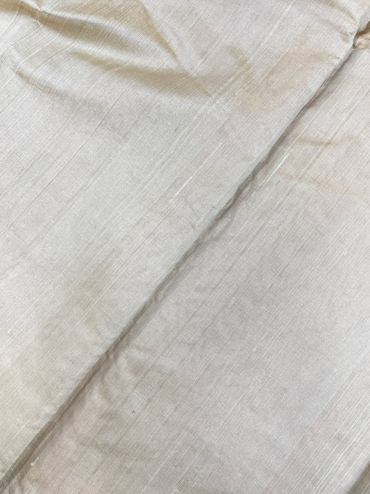 Adorable Pretty Minimal Cream Off White Color Pure Raw Silk Fabric