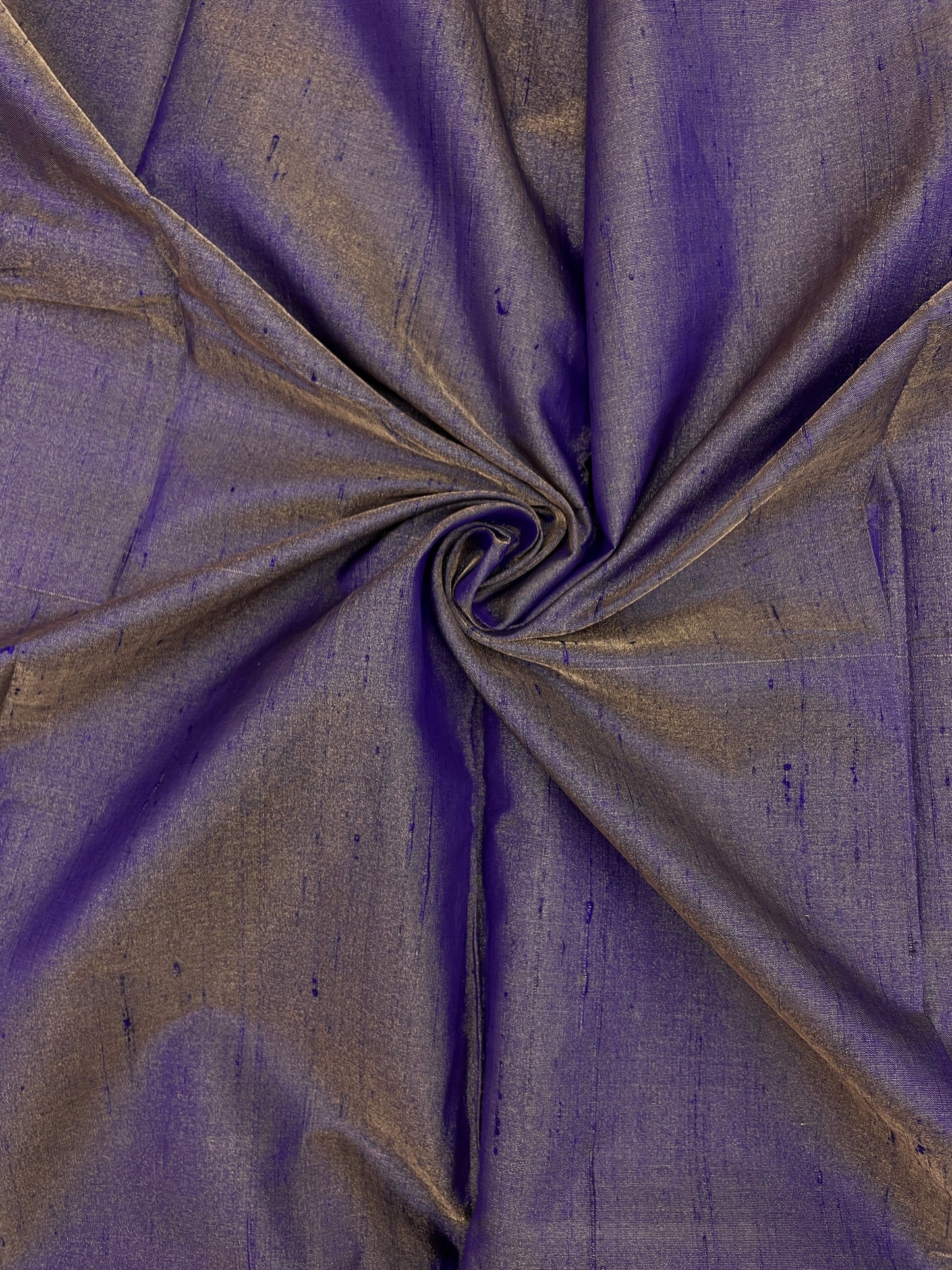 Pleasant Glorious Dark Purple Colored Pure Raw Silk Fabric