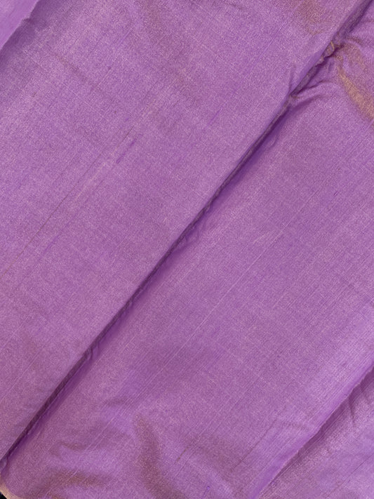 Radiant Exquisite Light Purple Color Pure Raw Silk Fabric