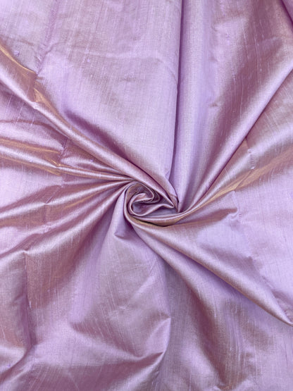 Luxurious Attractive Lavender Colored Pure Raw Silk Fabric