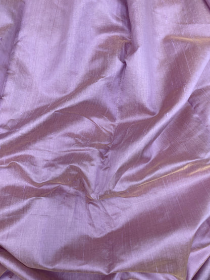 Luxurious Attractive Lavender Colored Pure Raw Silk Fabric