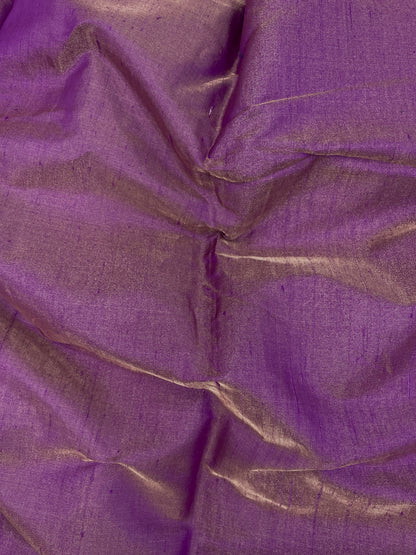 Amazing Exclusive Purple Color Pure Raw Silk Fabric