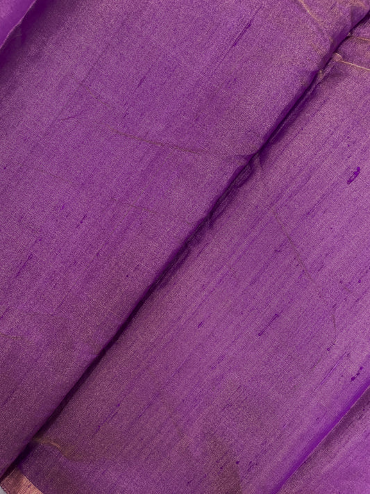 Amazing Exclusive Purple Color Pure Raw Silk Fabric