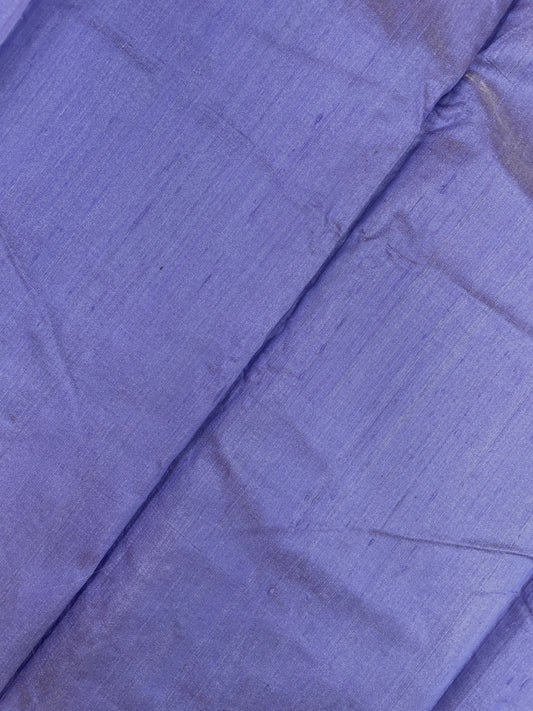 Pretty Brilliant Violet Colored Pure Raw Silk Fabric