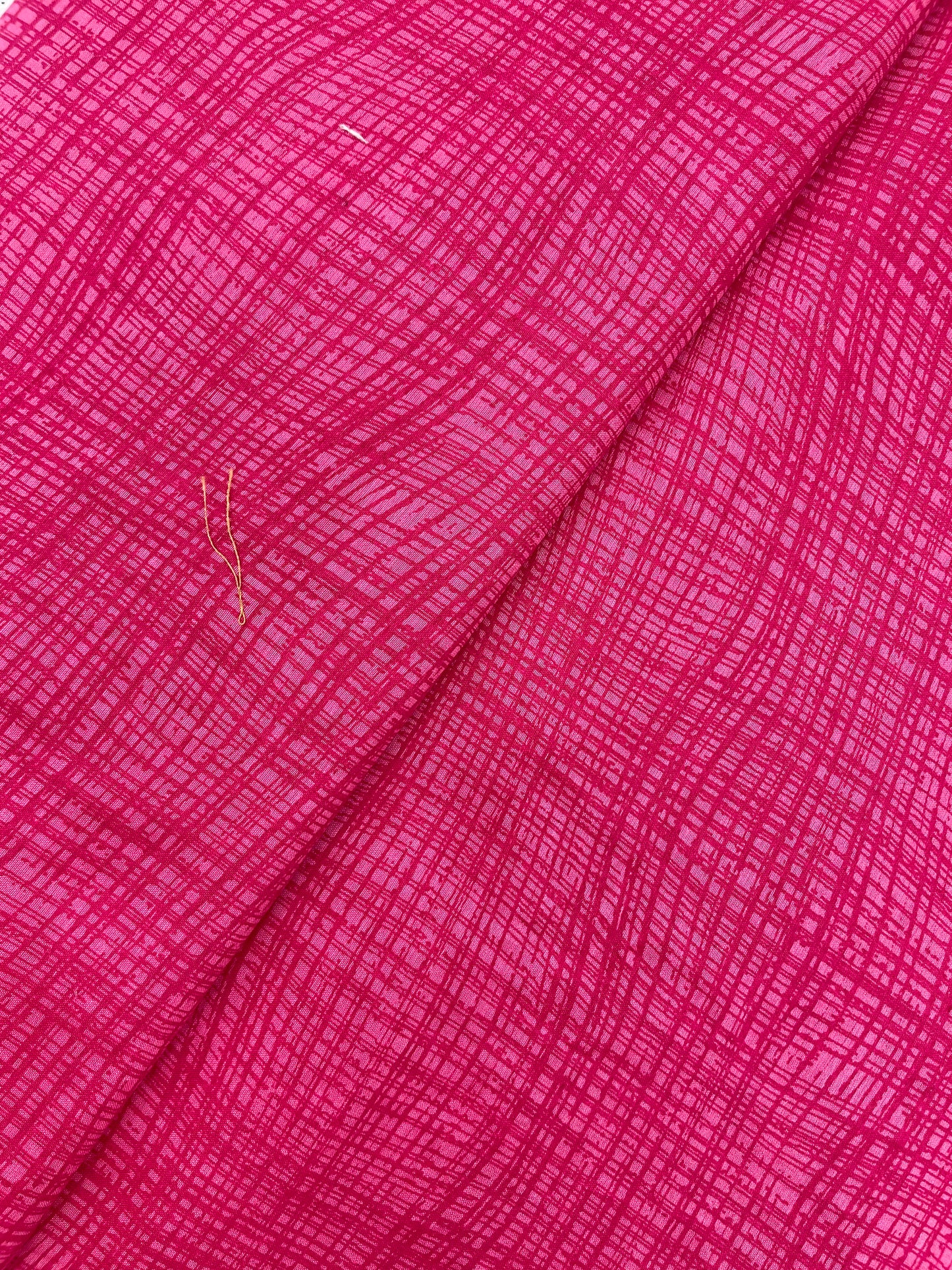 Elegant Exclusive Subtle Line Mesh Print On Pure Chanderi Fabric