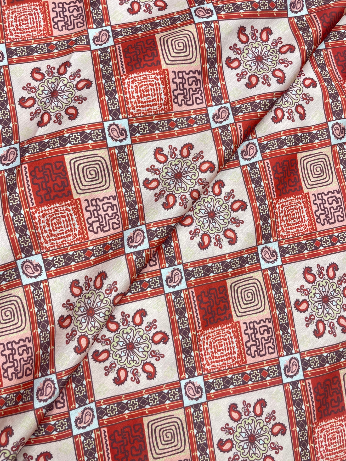 Perfect Premium Vibrant Traditional Multi Print On Muslin Fabric