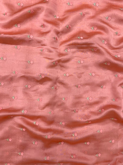 Pure Silk Embroidery (Colours Available) 44" inch