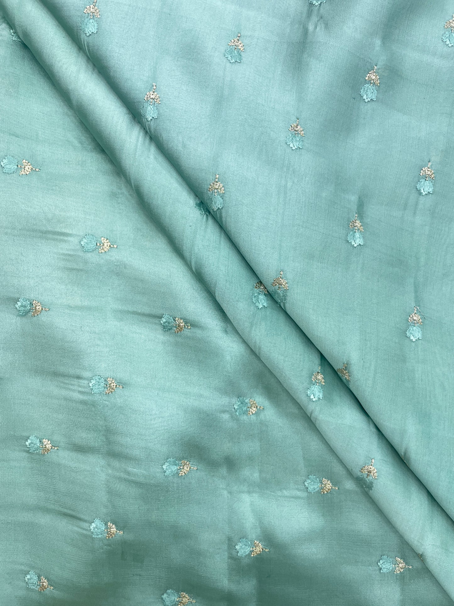 Pure Silk Embroidery (Colours Available) 44" inch