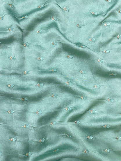 Pure Silk Embroidery (Colours Available) 44" inch