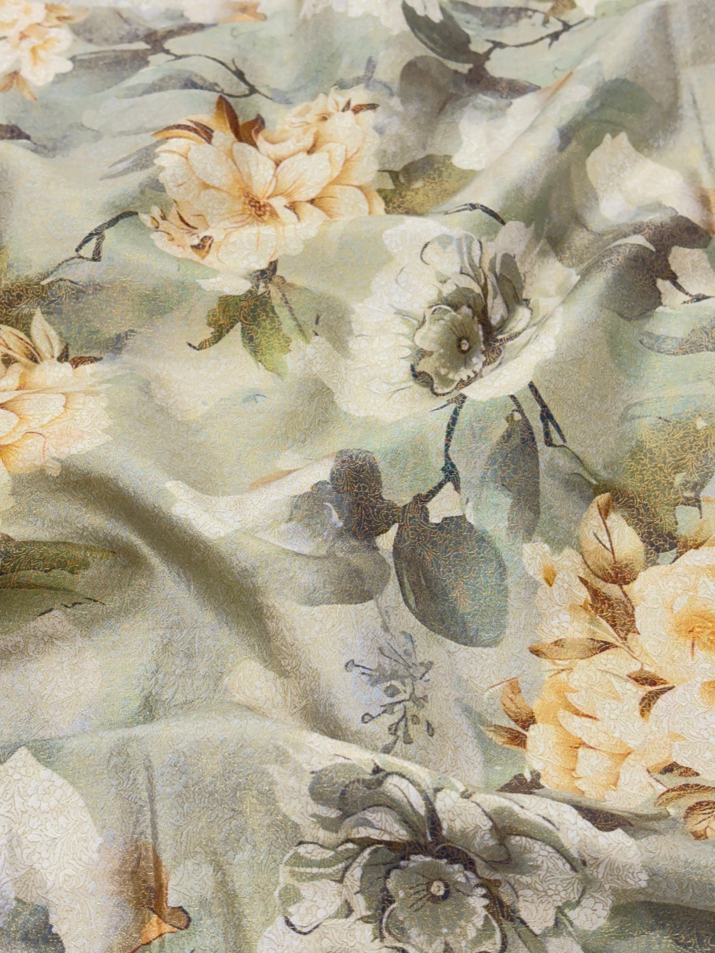 Pure Silk Print With Weaving