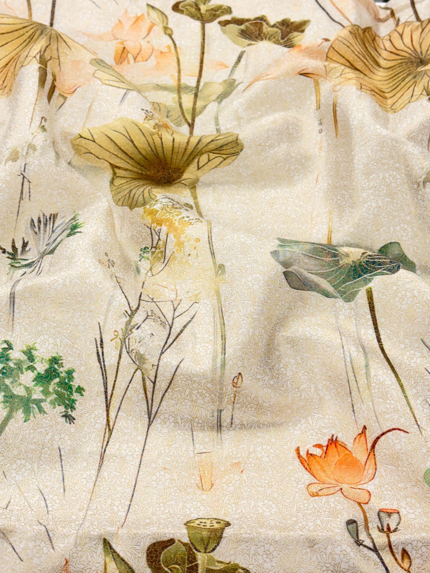 Pure Silk Print With Weaving