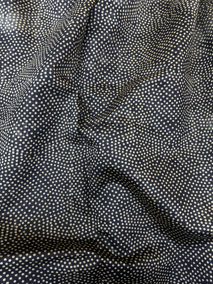 Minimal Pleasing Polka Dot Print All Over Pure Tussar Silk Fabric