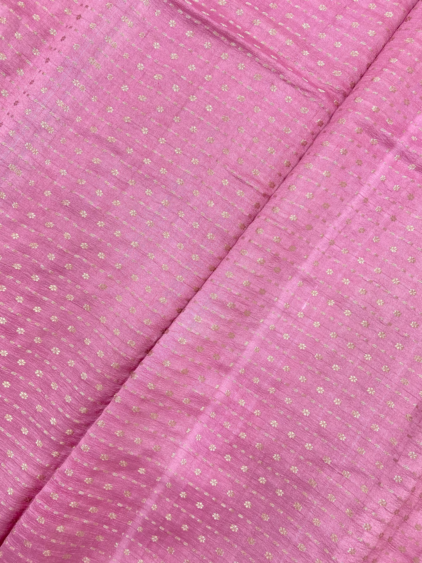 Classic Ethnic Floral Zari Jacquard Weaving On Pure Tussar Fabric