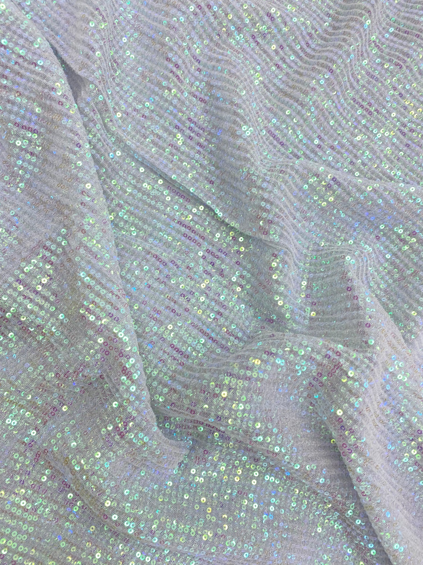 Dazzling Shiny Premium Powder Blue Sequin Fabric