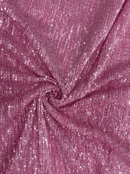 Gorgeous Classic Eye Catching Pink Sequin Fabric