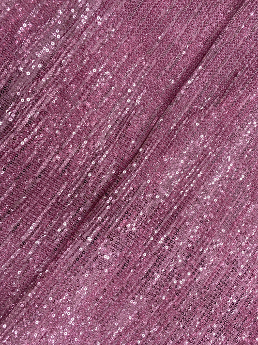 Gorgeous Classic Eye Catching Pink Sequin Fabric