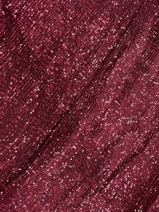Attractive Vibrant Dark Shiny Fuchsia Colored Sequin Fabric
