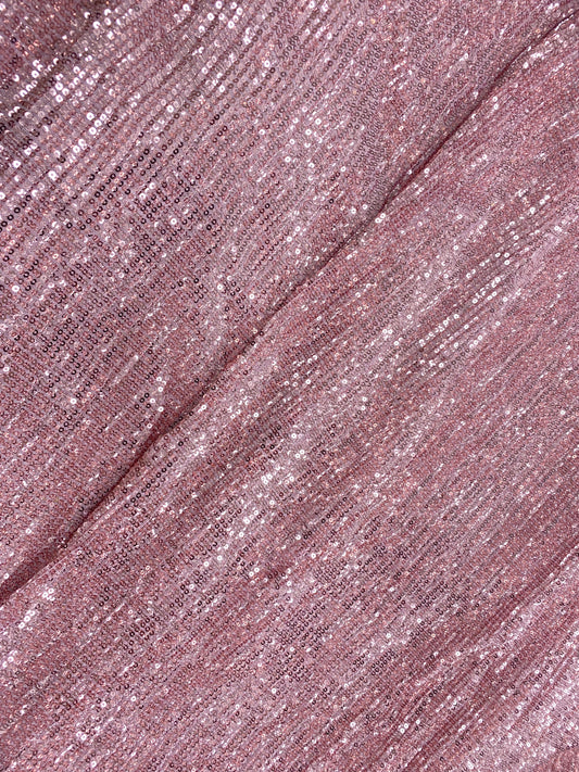 Superb Fantastic Eye Catching Light Pink Colored Sequin Fabric