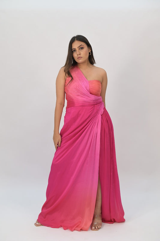 Classic Chinon Gown With Unique Cuts