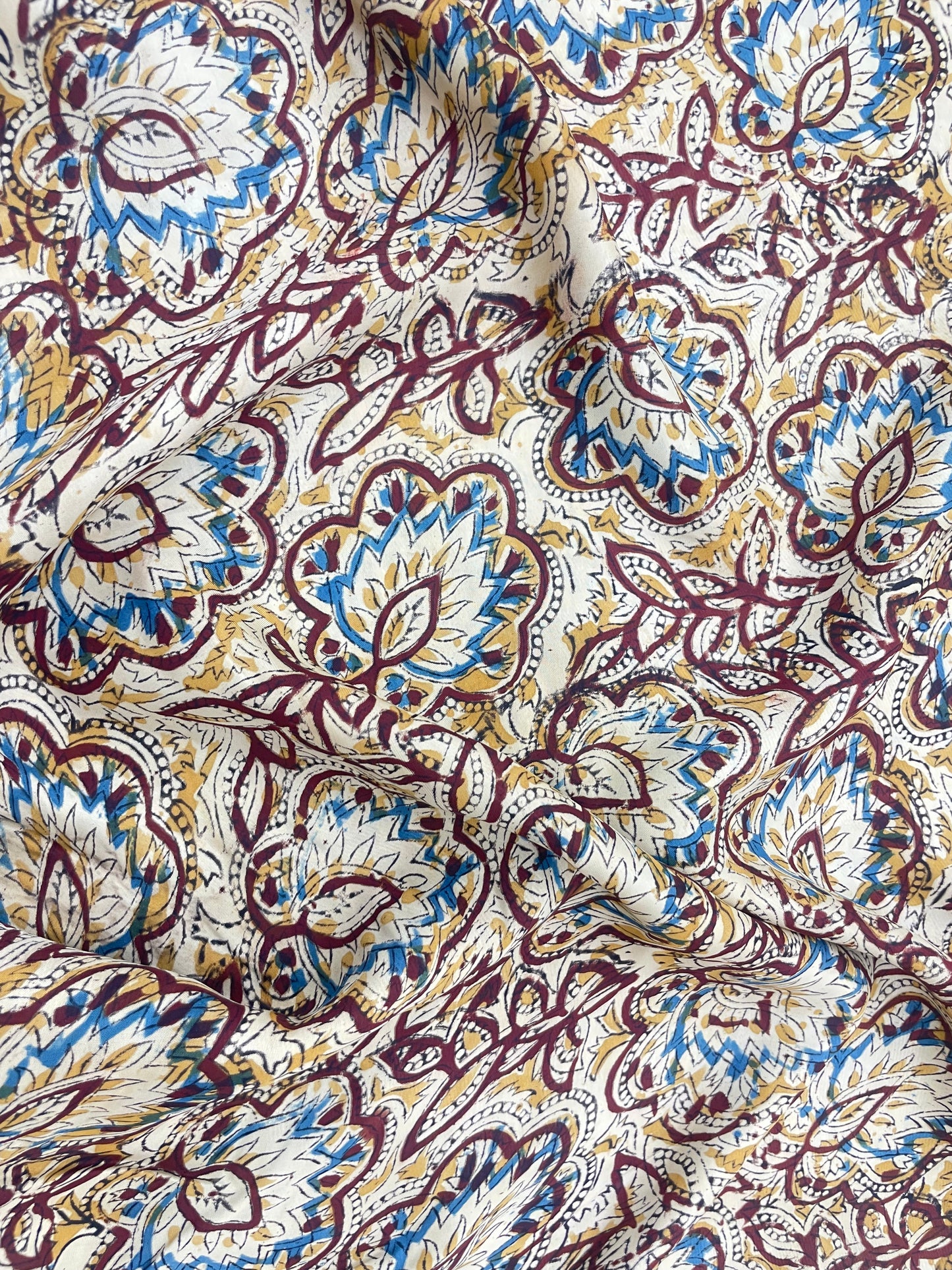 Adorable Unique Marvelous Ethnic Ajrak Block Print On Satin Fabric