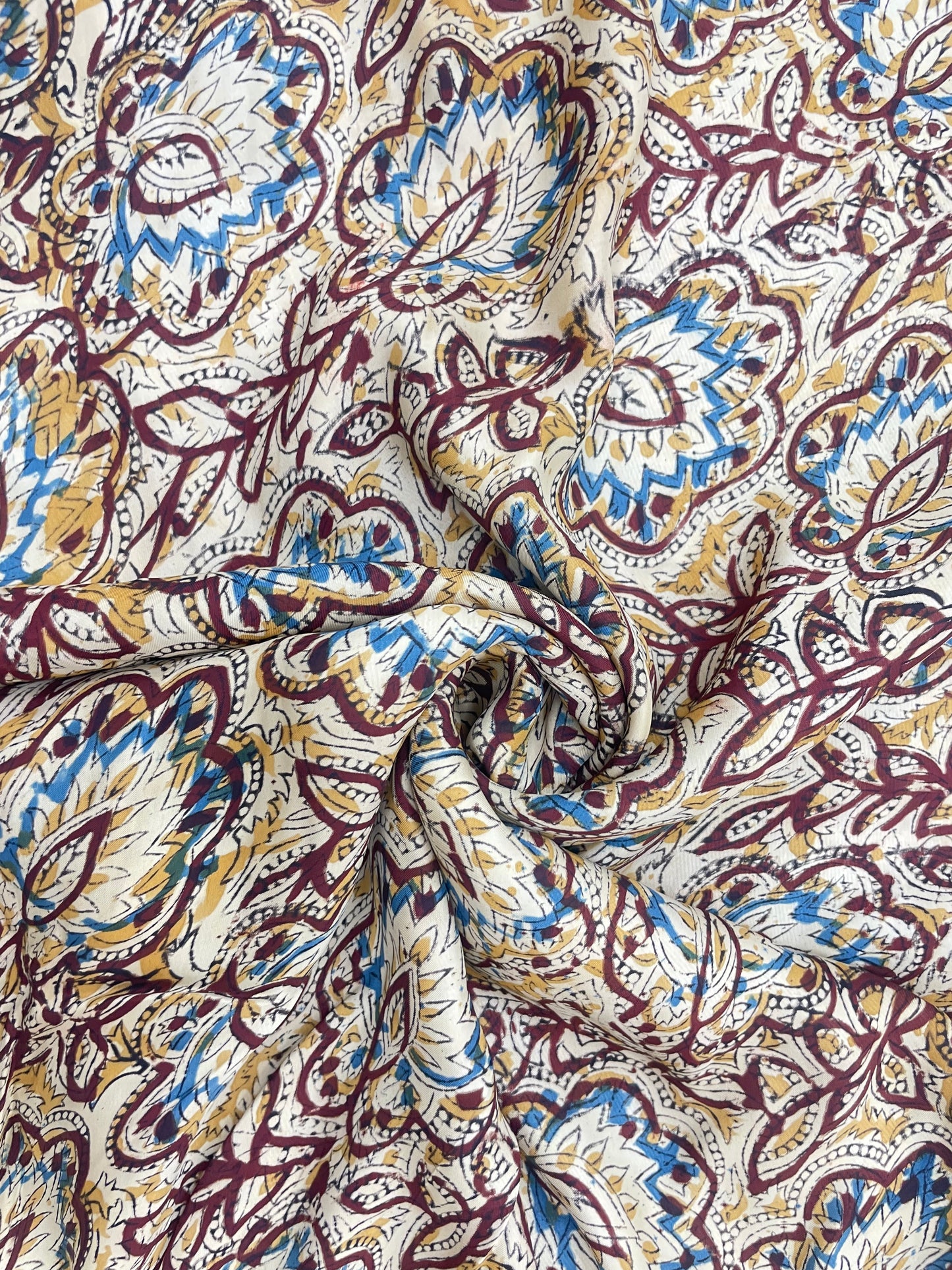 Adorable Unique Marvelous Ethnic Ajrak Block Print On Satin Fabric