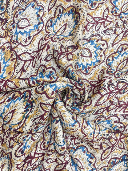 Adorable Unique Marvelous Ethnic Ajrak Block Print On Satin Fabric