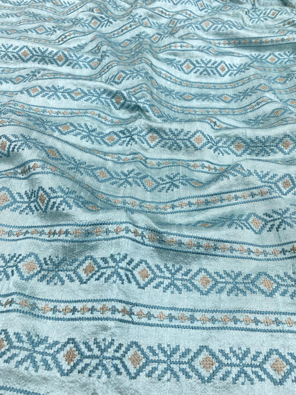 Pure Raw Silk Tissue Embroidery (Colours Available) 44"inch