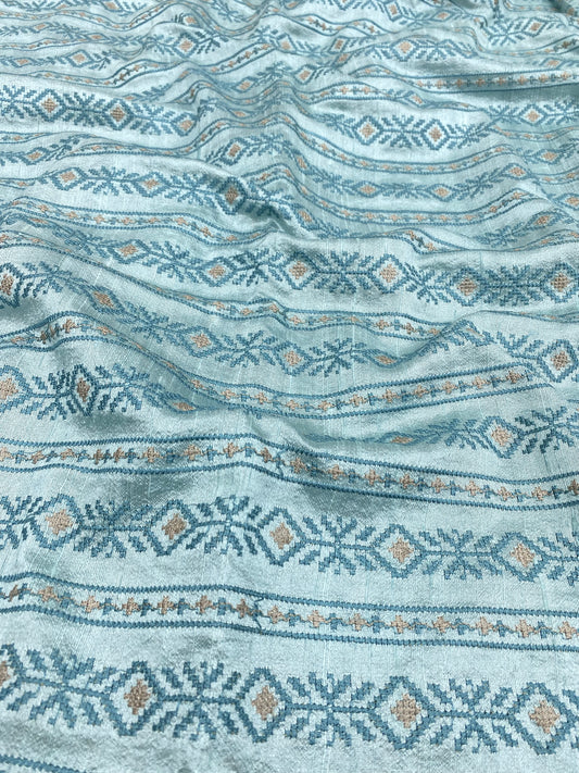 Pure Raw Silk Tissue Embroidery (Colours Available) 44"inch