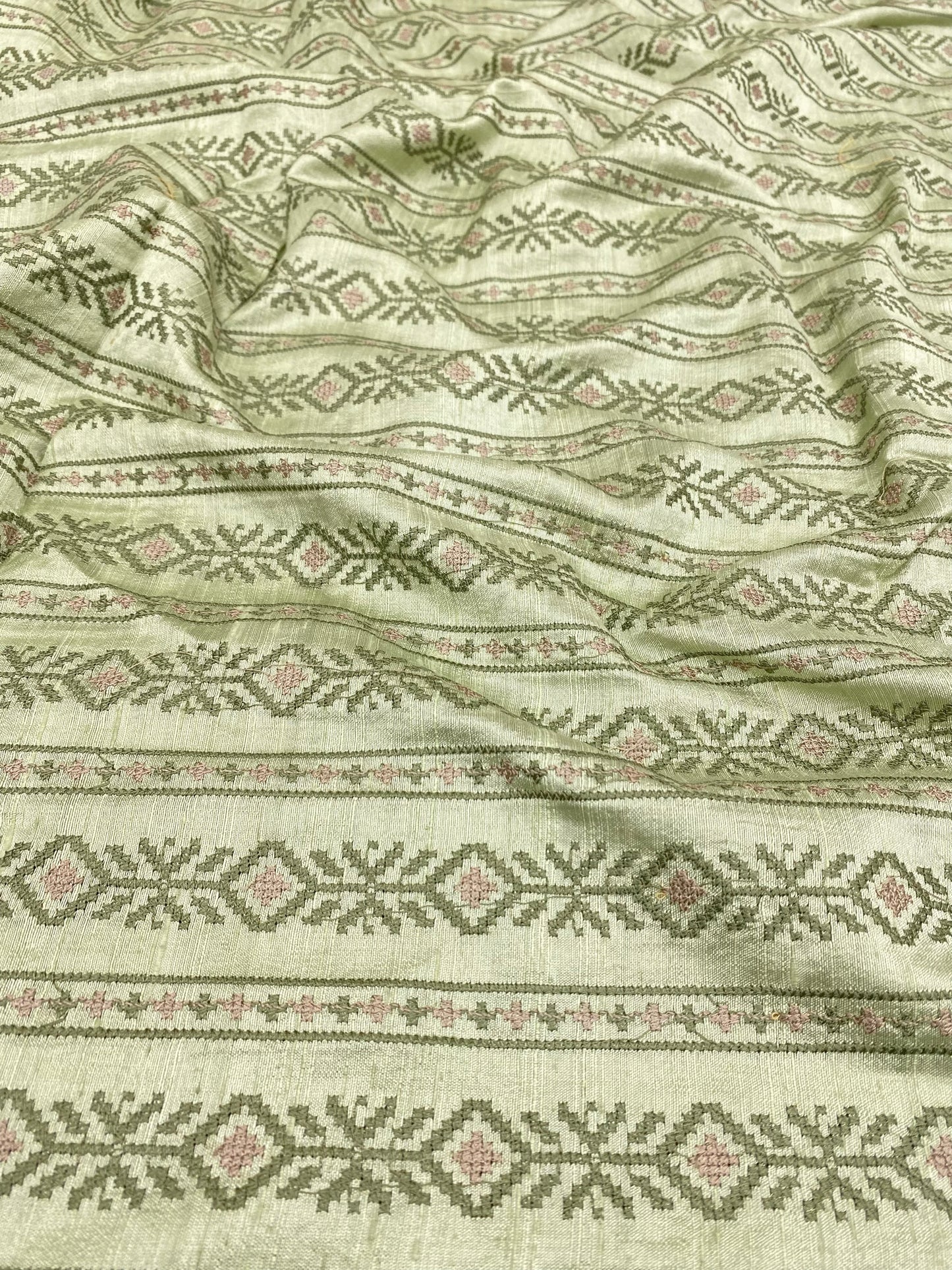 Pure Raw Silk Tissue Embroidery (Colours Available) 44"inch