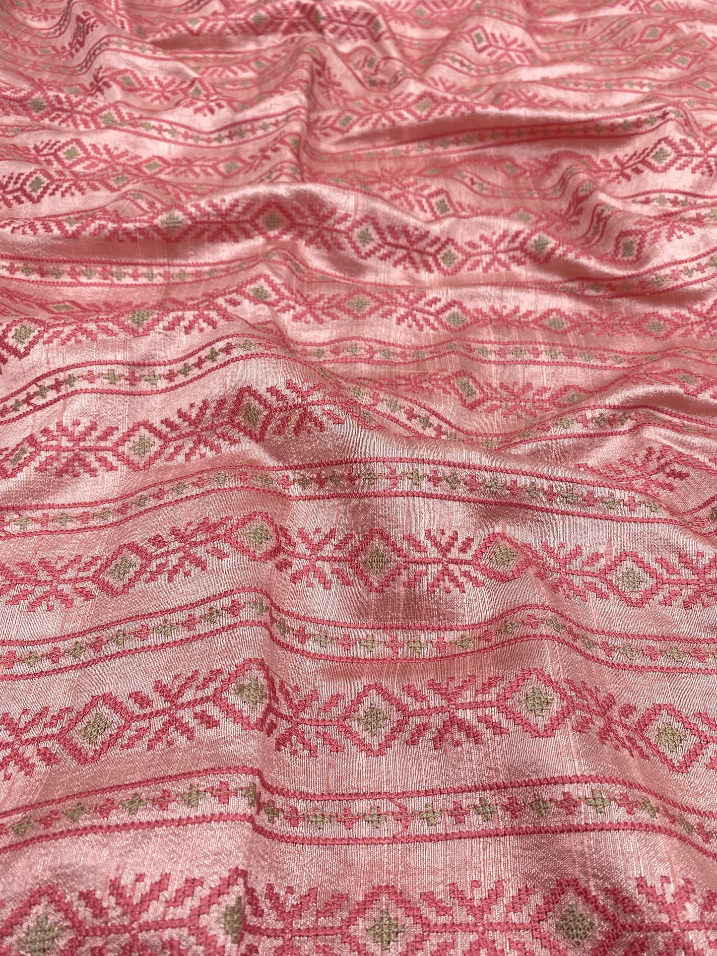 Pure Raw Silk Tissue Embroidery (Colours Available) 44"inch