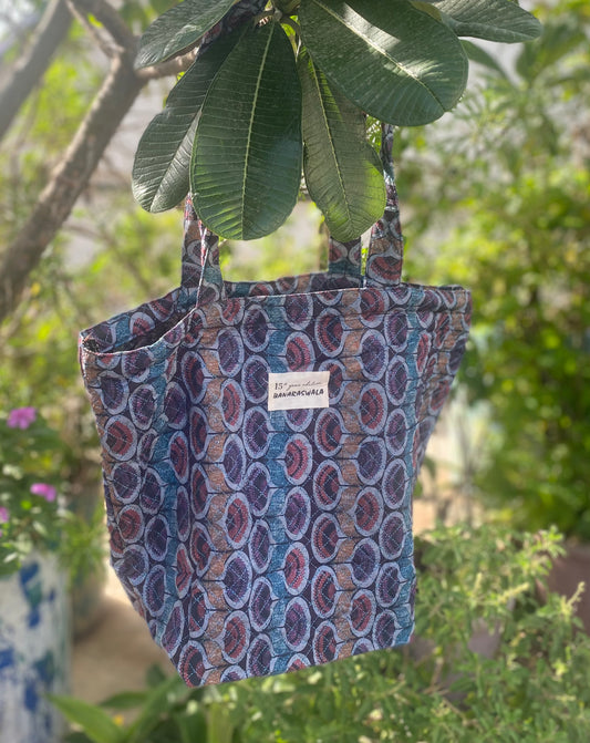 Unique Eco Friendly Traditional Print On Vibrant Colors Cloth Tote Bag