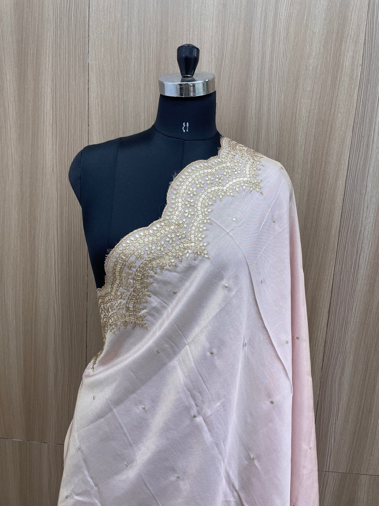 Exclusive Heavy Premium Traditional Thread Embroidery With Sequin And Zari Work On Tissue Dupatta