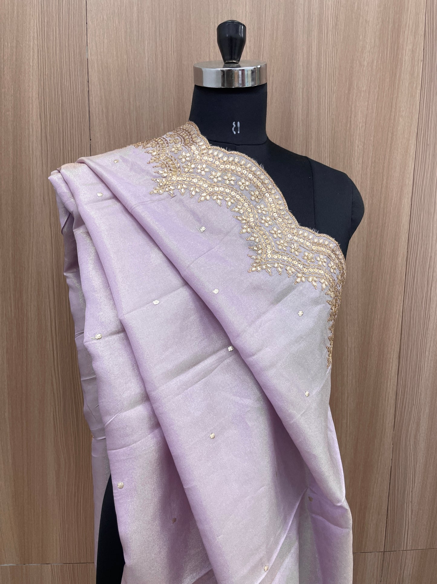 Exclusive Heavy Premium Traditional Thread Embroidery With Sequin And Zari Work On Tissue Dupatta