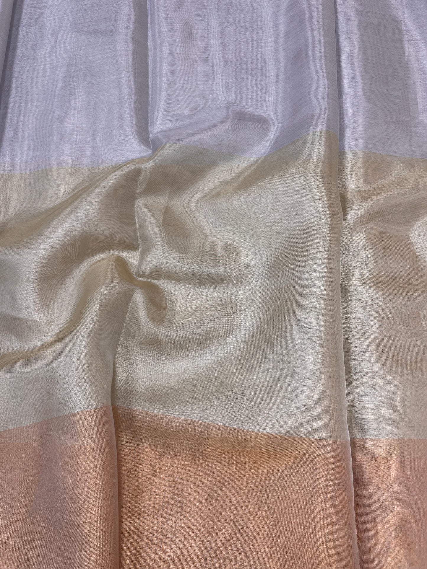 Luxury 3D Print in Silver, Bronze, and Copper Hues on Tissue Fabric