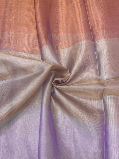 Premium 3D Illusion Print of Copper, Bronze, and Purple on Tissue Fabric