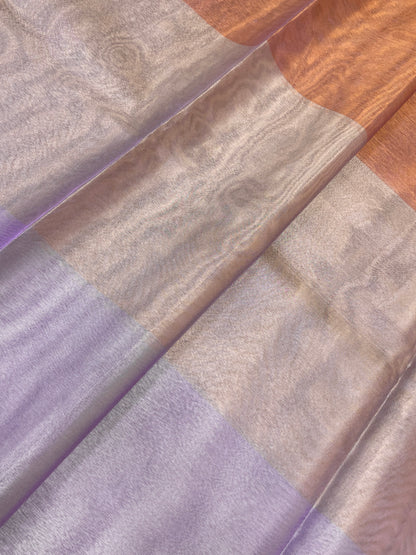 Premium 3D Illusion Print of Copper, Bronze, and Purple on Tissue Fabric