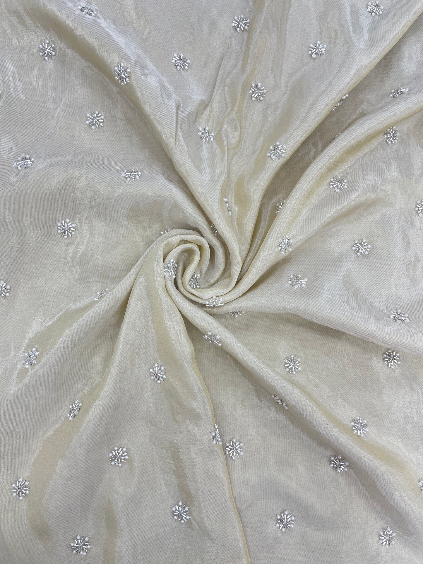 Gorgeous Premium Shiny Floral Cut Dana Work All Over Viscose Tissue Fabric