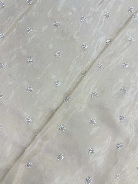 Gorgeous Premium Shiny Floral Cut Dana Work All Over Viscose Tissue Fabric