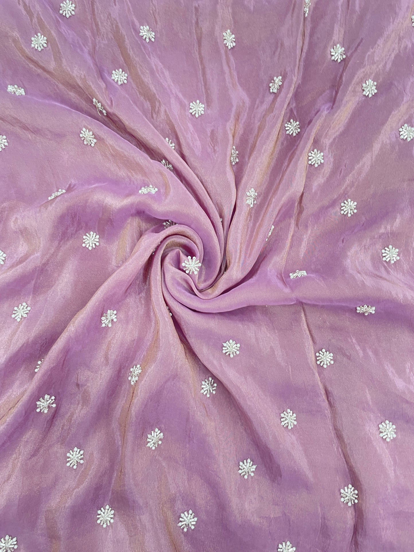 Gorgeous Premium Shiny Floral Cut Dana Work All Over Viscose Tissue Fabric