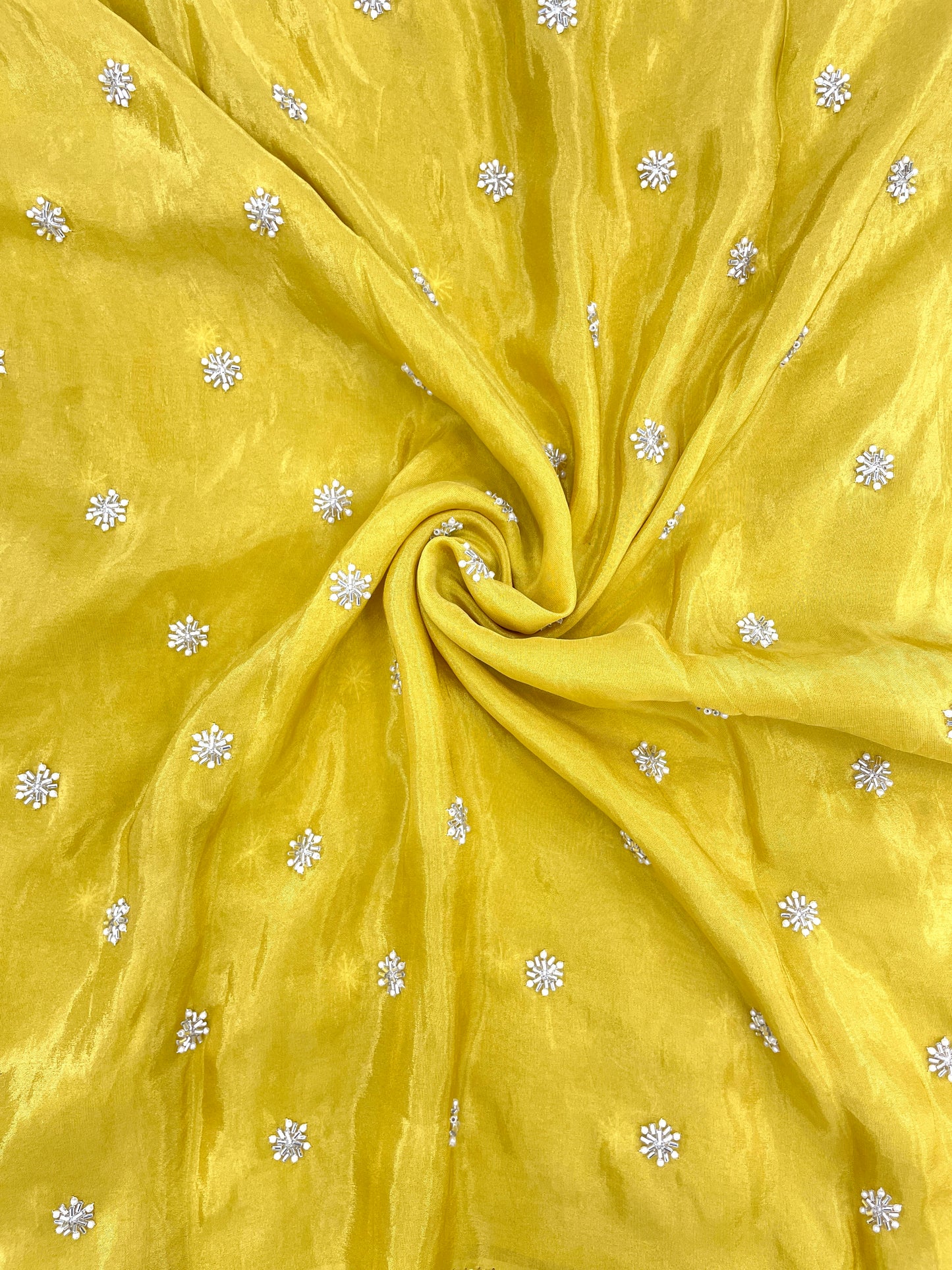 Gorgeous Premium Shiny Floral Cut Dana Work All Over Viscose Tissue Fabric