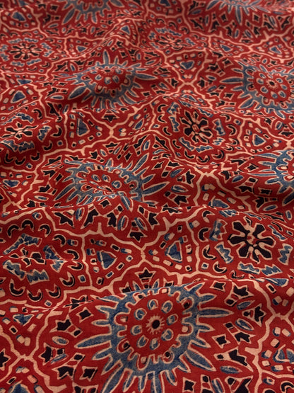 Modal Satin Ajrakh Print 44"inch