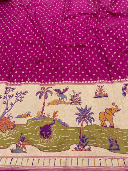 Pure Katan Silk Paithni Border (Colors Available)
