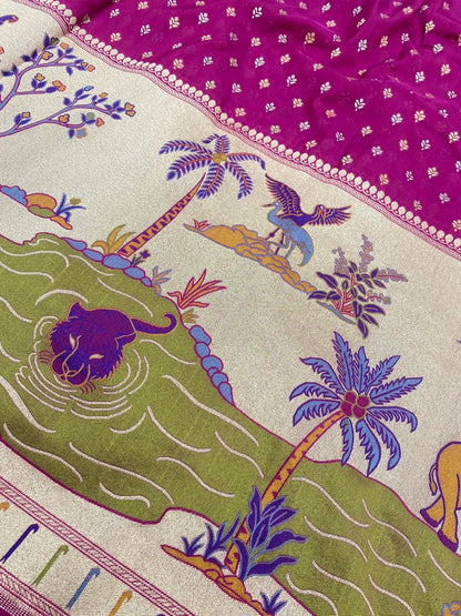 Pure Katan Silk Paithni Border (Colors Available)