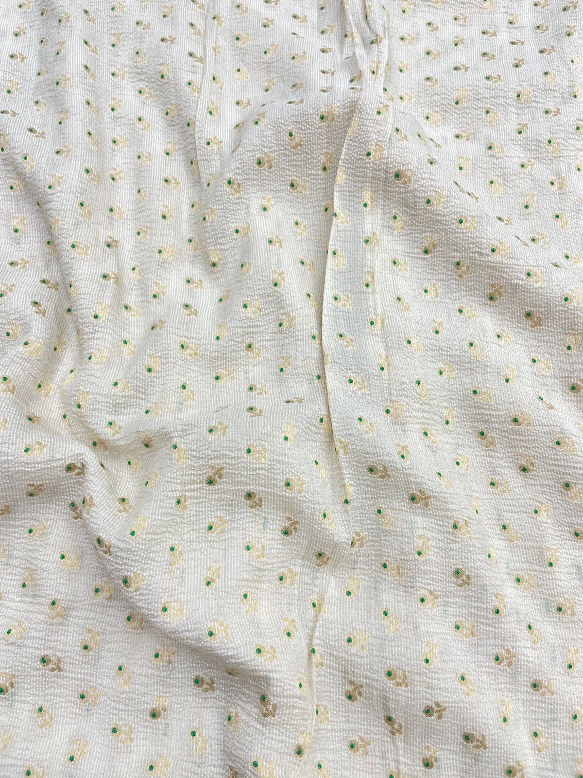 Pure Munga Silk Crush Fabric With Meenakari Butti