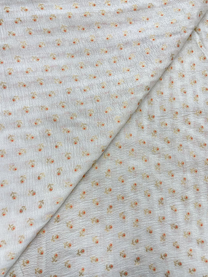 Pure Munga Silk Crush Fabric With Meenakari Butti