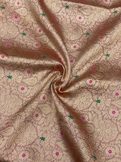 Premium Banarasi Brocade Position Print Fabric (Colors Available)